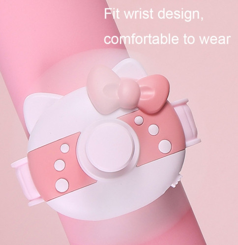 1158 Dessin Animé Forme Enfants Montre Ventilateur USB Recharge Portable Poignet Mini Ventilateur (Rouge Corail) SH101B354-09