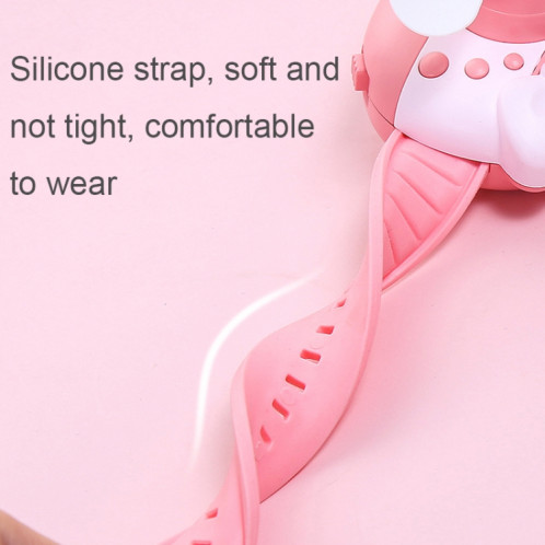 1158 Dessin Animé Forme Enfants Montre Ventilateur USB Recharge Portable Poignet Mini Ventilateur (Rose Bleu) SH101D1552-09