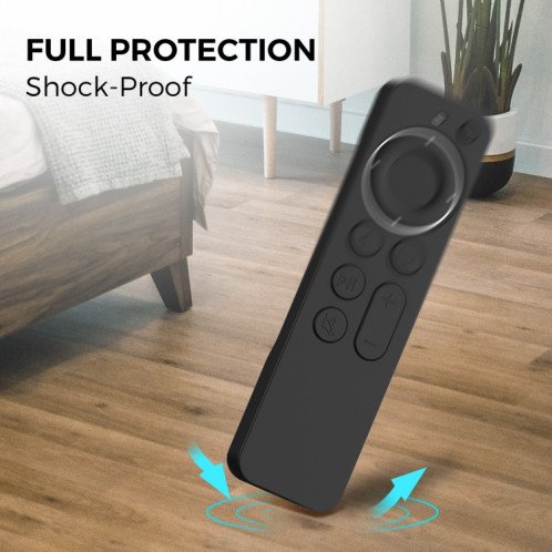 Pour Apple TV Siri Remote 2/3 AhaStyle PT165 Télécommande Étui de protection en silicone (Noir) SA801B1826-08