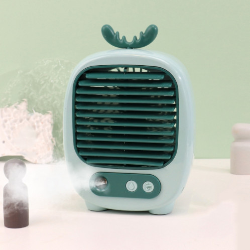1315 Humidification par pulvérisation Ventilateur de dessin animé hydratant Ventilateur de bureau de charge USB (vert cerf) SH901G1547-09