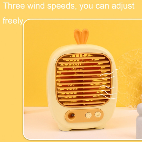 1315 Humidification par pulvérisation Ventilateur de dessin animé hydratant Ventilateur de bureau de charge USB (Bunny Pink) SH901A379-09