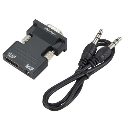 Adaptateur HDMI pour projecteur HDMI vers VGA avec câble audio Convertisseur HD pour ordinateur SH37011214-07