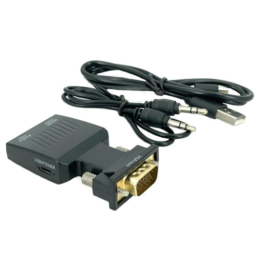 Adaptateur HDMI pour projecteur VGA vers HDMI avec câble audio Convertisseur HD pour ordinateur SH3702520-07