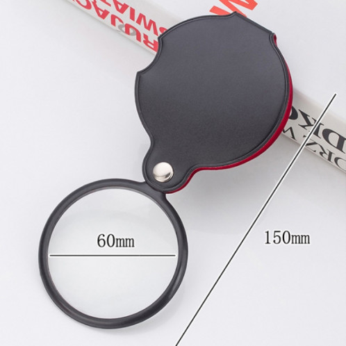 5pcs 6X 60mm loupe de lecture étui en cuir pliable SH61471226-05