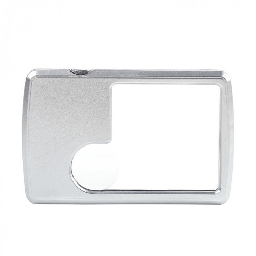 2pcs 3-6 fois type de carte loupe portable lumière LED rectangulaire SH6148364-09