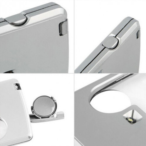 2pcs 3-6 fois type de carte loupe portable lumière LED rectangulaire SH6148364-09