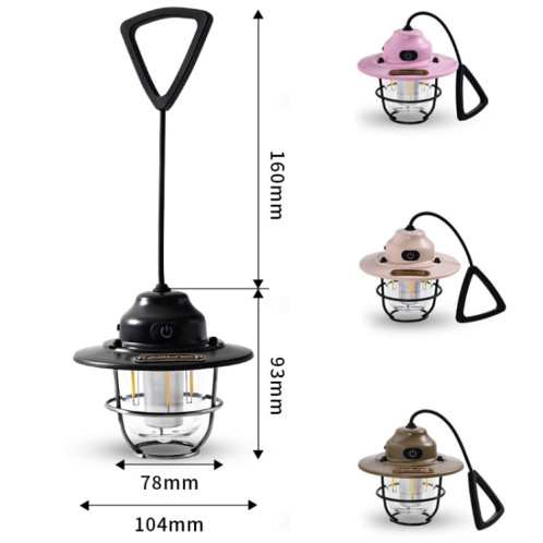 Lanterne de cheval rechargeable par USB pour éclairage extérieur (abricot) SH901D353-07