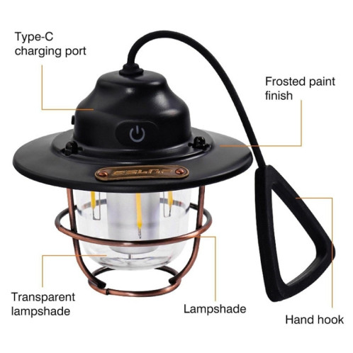 Lanterne de cheval rechargeable par USB pour éclairage extérieur (rose) SH901C1993-07