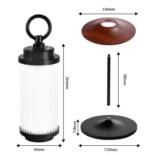 Éclairage extérieur Super longue durée de vie de la batterie Portable Tent Light, Couleur : Set Black Walnut Color SH2303718-012