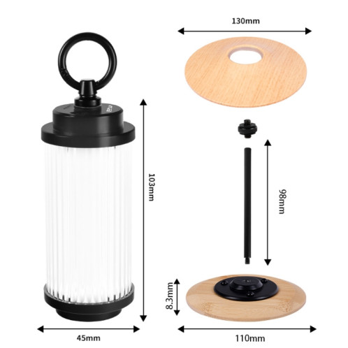Éclairage extérieur Super longue durée de vie de la batterie Lampe de tente portable, couleur : définir la couleur du bois en caoutchouc. SH2305181-012