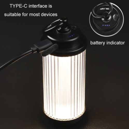 Éclairage extérieur Super longue durée de vie de la batterie Lampe de tente portable, couleur : définir la couleur du bois en caoutchouc. SH2305181-012