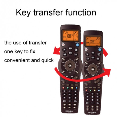 CHUNGHOP RM-991 Télécommande universelle infrarouge d'apprentissage 6 en 1 SC62561059-08