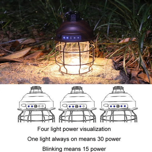 Lampe portative de camping en plein air avec mousqueton, couleur : cuivre SH57011703-08