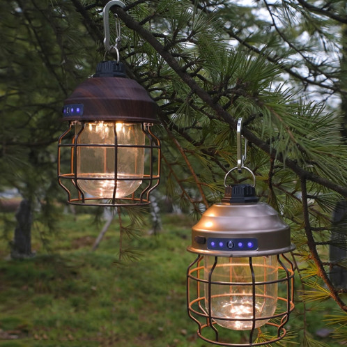 Lampe portative de camping en plein air avec mousqueton, couleur : noir SH5702595-08