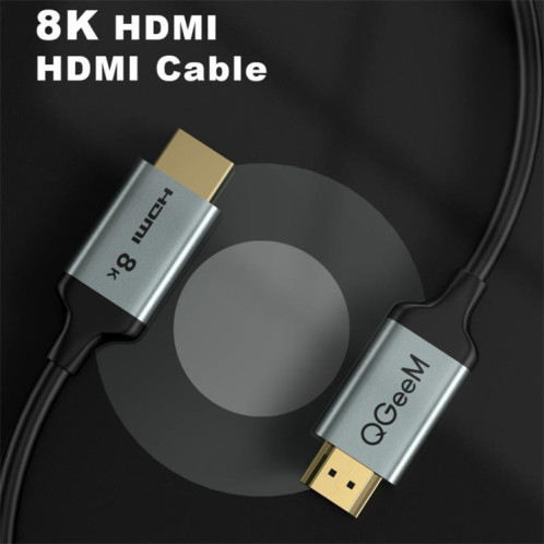 QGeeM QG-AV17 Prise en charge du câble de connexion HDMI vers HDMI 8K et 60Hz Longueur 1 m SQ2001517-010