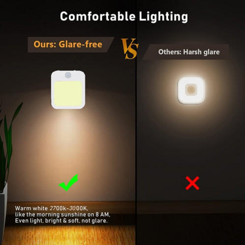 Veilleuse NL2022 avec capteur de mouvement AC Plug In Dimmable Cabinet Light, SH63521036-08