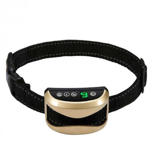 Collier anti-aboiement pour chien étanche rechargeable par USB avec vibration et bip (or) SH801A586-07