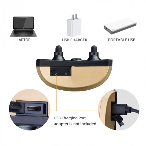 Collier anti-aboiement pour chien étanche rechargeable par USB avec vibration et bip (or) SH801A586-07
