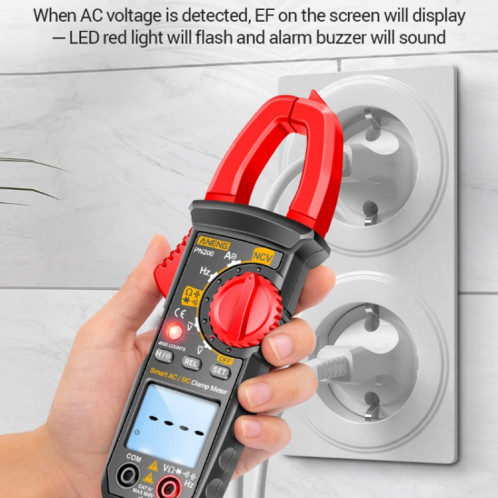 Pince ampèremétrique multifonctionnelle de haute précision de mesure AC/DC ANENG PN200 (rouge) SA401A74-011