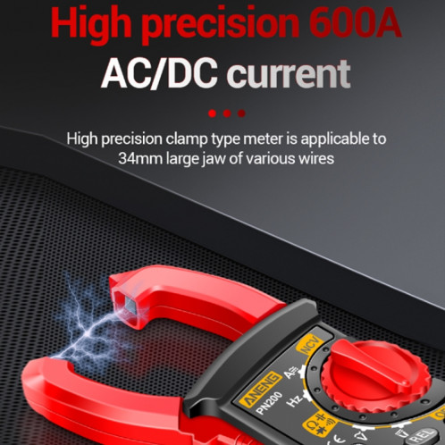 Pince ampèremétrique multifonctionnelle de haute précision de mesure AC/DC ANENG PN200 (rouge) SA401A74-011