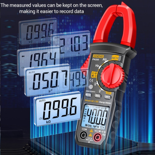 Pince ampèremétrique multifonctionnelle de haute précision de mesure AC/DC ANENG PN200 (rouge) SA401A74-011