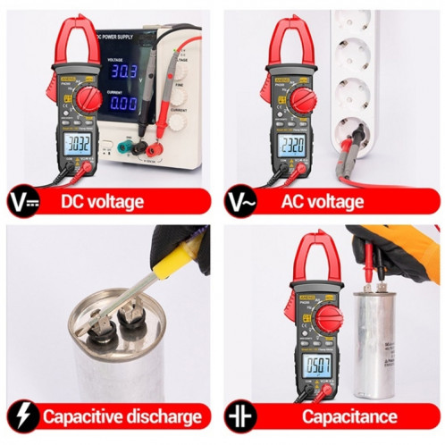 Pince ampèremétrique multifonctionnelle de haute précision de mesure AC/DC ANENG PN200 (rouge) SA401A74-011