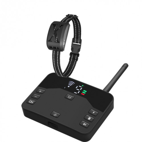 Clôture électrique 2 en 1 pour chien de 500 m et collier de dressage à distance Vibration et choc réglables pour 1 chien (noir) SH001A514-07