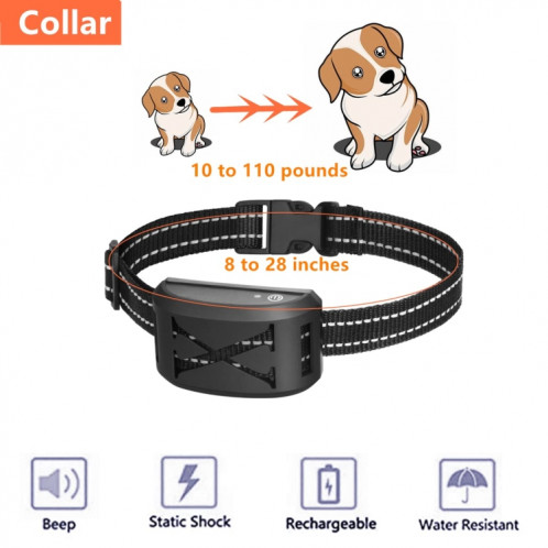 Clôture électrique 2 en 1 pour chien de 500 m et collier de dressage à distance Vibration et choc réglables pour 3 chiens (noir) SH003A949-07
