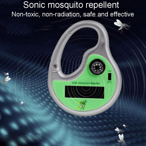 Répulsif anti-moustiques ultrasonique d'extérieur, Portable, charge solaire, pilote de moustiques et d'insectes SH64881170-07