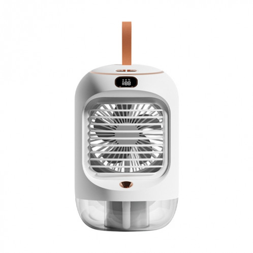 RD22 Ventilateur d'humidification rotatif Lumière d'ambiance à lumière chaude Tête secouante automatique avec refroidisseur d'air à affichage numérique (Blanc) SH801A1404-010