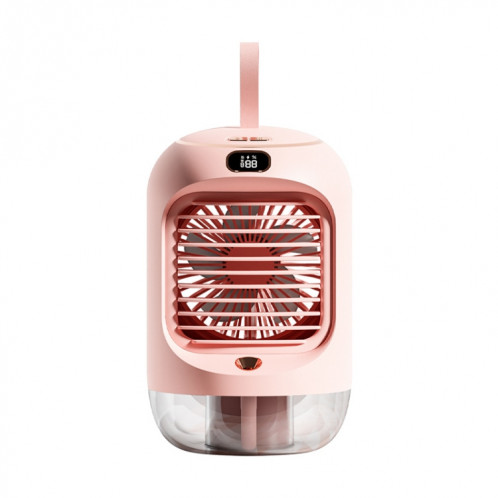 RD22 Ventilateur d'humidification rotatif Lumière chaude Atmosphère Lumière Tête secouante automatique avec refroidisseur d'air à affichage numérique (Rose) SH801B1874-010