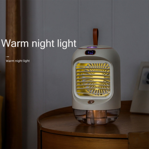 RD22 Ventilateur d'humidification rotatif Lumière chaude Atmosphère Lumière Tête secouante automatique avec refroidisseur d'air à affichage numérique (Rose) SH801B1874-010