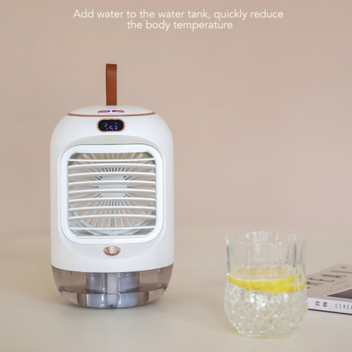 RD22 Ventilateur d'humidification rotatif Lumière d'ambiance à lumière chaude Tête secouante automatique avec refroidisseur d'air à affichage numérique (Vert) SH801C267-010