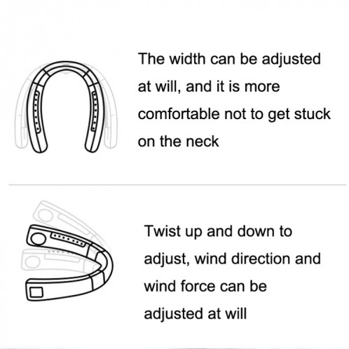 WT-F54 Vent de tous les côtés Ventilateur de cou suspendu de refroidissement à semi-conducteur à longue durée de vie de la batterie (bleu) SH001C1145-09