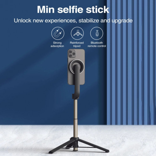 Trépied magnétique pour perche à selfie, tige stabilisatrice portative avec télécommande (blanc) SH901A217-011