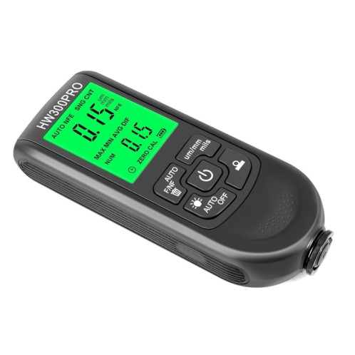 Jauge d'épaisseur de couche de poudre de peinture de revêtement de haute précision HW-300PRO jauge de film de peinture antidérapante (noir) SH401A1392-011