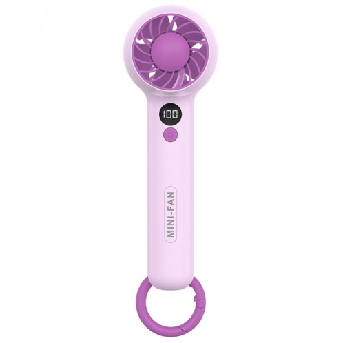 F2302 Mini ventilateur portable pour étudiant de bureau USB avec crochet (violet) SH601C1169-09