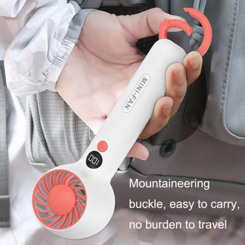 F2302 Mini ventilateur portable USB pour étudiant avec crochet (blanc) SH601B1884-09