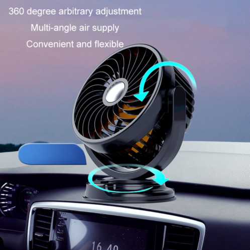 Ventilateur silencieux de voiture d'alimentation en air multi-angle rotatif F611 (USB) SH501A83-09