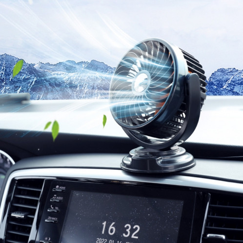 Ventilateur silencieux de voiture d'alimentation en air multi-angle rotatif F611 (allume-cigare 12 V) SH501B1343-09