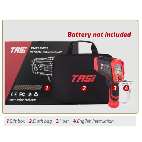 TASI TA603D-32-1880 degrés Celsius Thermomètre infrarouge à écran couleur Thermomètre électronique industriel ST02041234-014