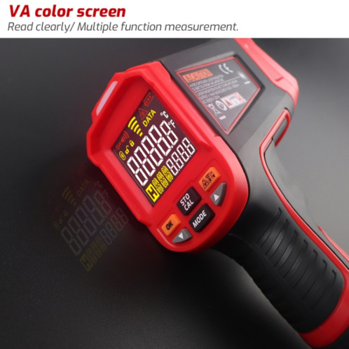 TASI TA603A-32-1080 degrés Celsius Thermomètre infrarouge à écran couleur Thermomètre électronique industriel ST02011212-014