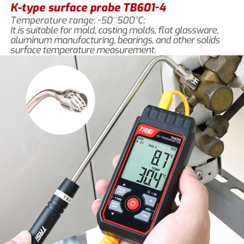 TASI TB601-4 Coude Surface Thermocouple K-Type Sonde Utilisation Avec Thermomètre ST07041434-07