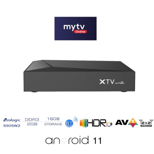 XTV Air 2 Go + 16 Go version télécommande infrarouge Mini HD 4K Android TV Box décodeur réseau Amlogic S905w2 Quad Core () SH401A1590-07