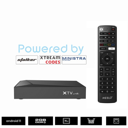 XTV Air 2 Go + 16 Go version télécommande infrarouge Mini HD 4K Android TV Box décodeur réseau Amlogic S905w2 Quad Core () SH401A1590-07