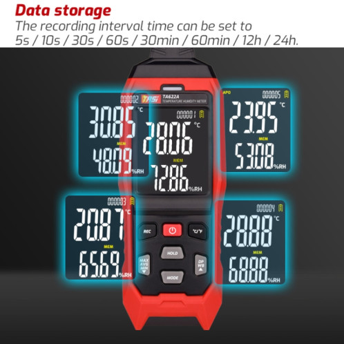 TASI TA622A Température Humidité Compteur Numérique Point De Rosée Thermomètre ST15011127-011