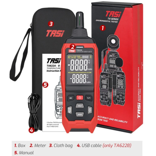 TASI TA622B USB ordinateur connexion température humidité mètre numérique point de rosée thermomètre ST15021674-011