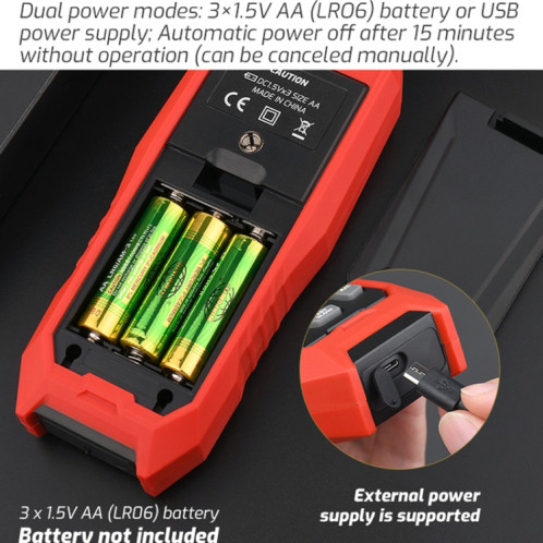 TASI TA632B Connexion USB à un ordinateur Compteur d'éclairement numérique Testeur de luminosité Compteur de luminosité ST57021887-012