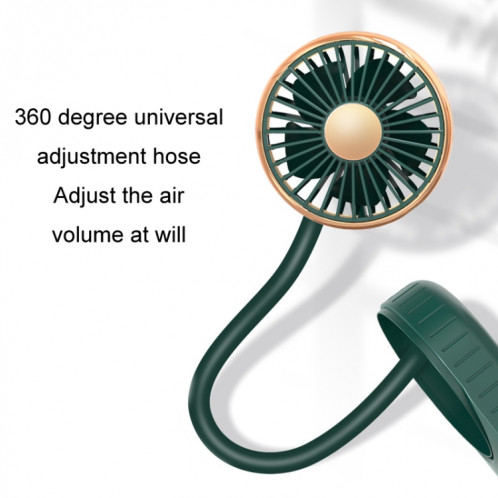 Ventilateur de voiture USB à batterie au lithium intégrée à tuyau double F304, couleur: noir argent SH1202946-010
