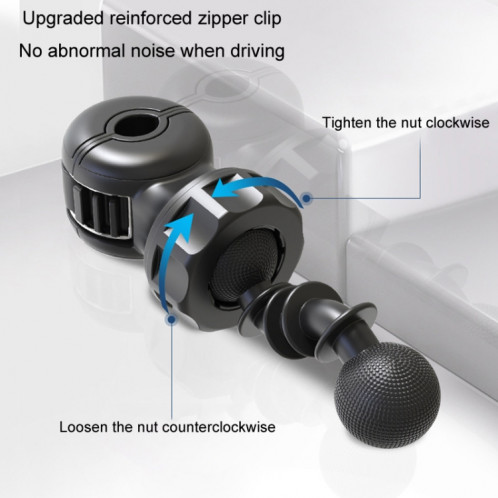 F6207 Ventilateur à double tête USB à fermeture éclair pour siège arrière de voiture, modèle : allume-cigare avec USB SH190225-012